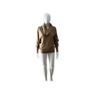 MICHAEL Michael Kors Metallic Gold Cold Shoulder Cowl Neck Sweater Size XS